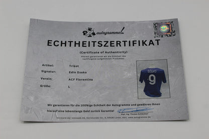 ACF Fiorentina Trikot Edin Dzeko signiert Autogramme Kappa COA L