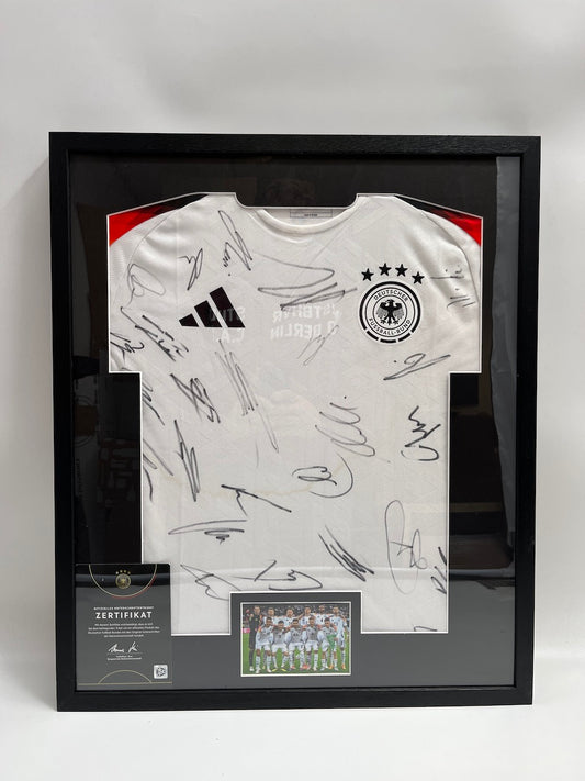 Deutschland Trikot EM 2024 + Rahmen Teamsigniert Autogramm Adidas COA