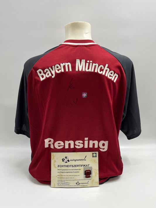 Bayern Munich jersey Michael Rensing &amp; Michael Ballack signed Adidas XL