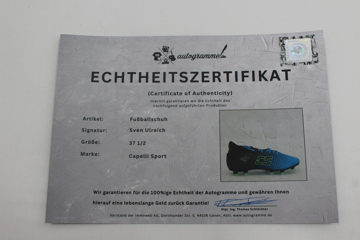 Fußballschuh Sven Ulreich signiert Autogramm Bayern München Capelli Sport 37 1/2