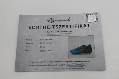 Fußballschuh Xaver Schlager signiert Autogramm Nottingham Forrest Capelli Sport 37 1/2
