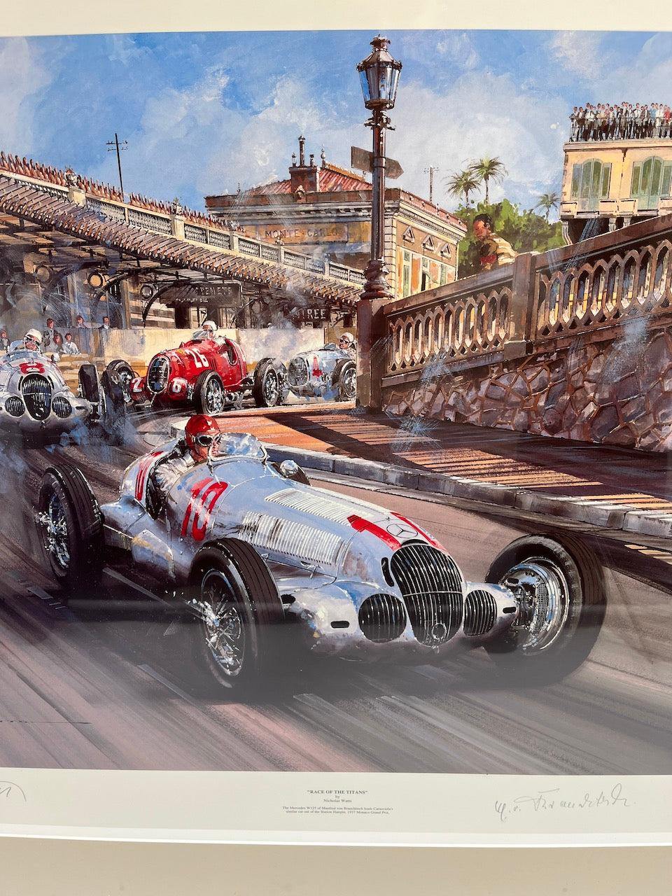 Nicholas Watts - "Race of the Titans" Kunst print Signed Brauchitsch