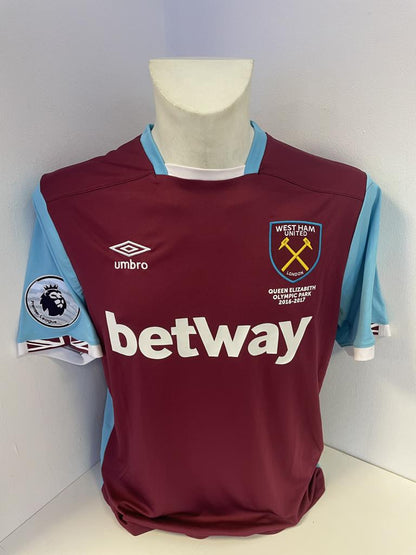 West Ham jerse Jose Fonte signed autograph soccer england umbro l