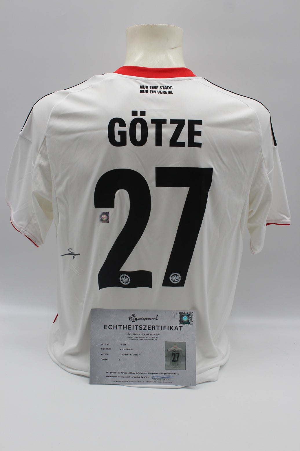 Eintracht Frankfurt Trikot Mario Götze signiert Autogramm Adidas neu L