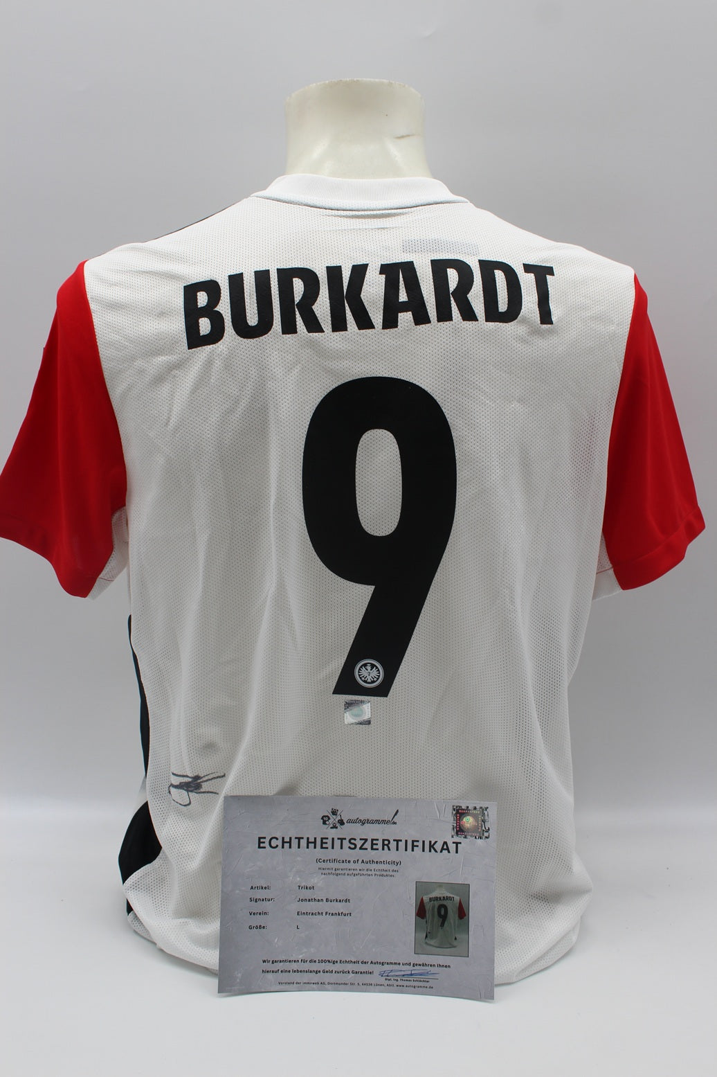 Eintracht Frankfurt Trikot Jonathan Burkardt signiert Autogramm Nike neu L