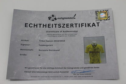 BVB Trikot 2013/2014 mit Bakalorz Flock Teamsigniert Borussia Dortmund Puma Neu M