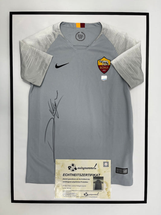 AS Roma jersey Lorenzo Pellegrini signed in frame COA football 137-147