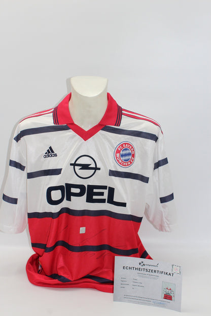 Bayern München 1999/2000 Trikot Thomas Linke signiert Autogramm Adidas COA XL