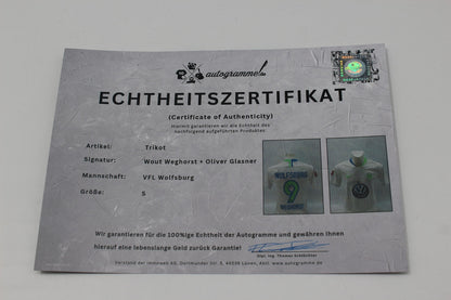 VfL Wolfsburg 2018/2019 Trikot Wout Weghorst + Oliver Glasner signiert Autogramm Bundesliga Nike S