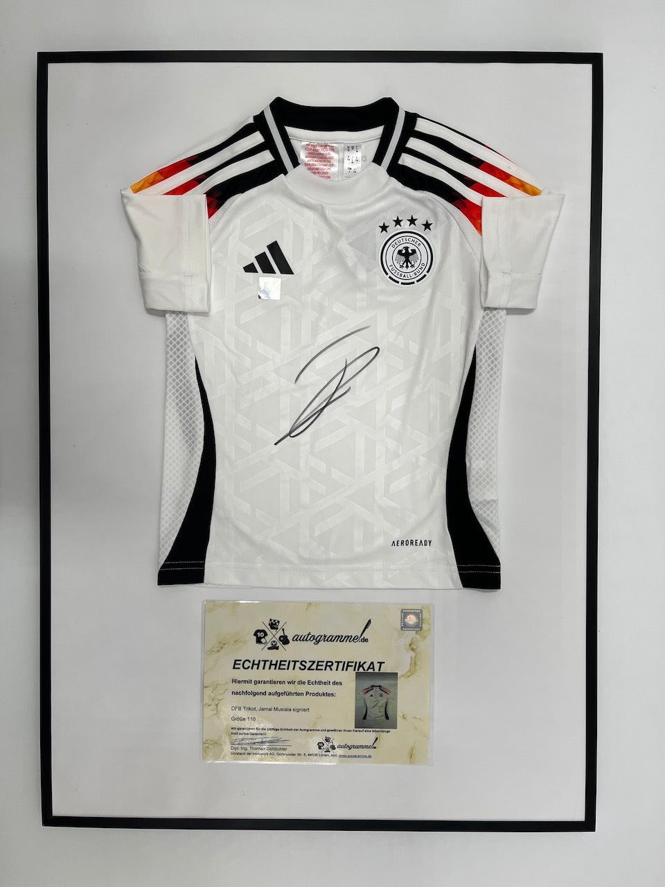 DFB jersey Jamal Musiala signed in frame COA Adidas football 110