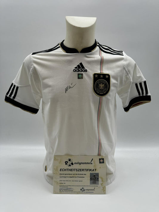 Deutschland DFB Trikot Gerd Müller signiert Autogramme Adidas 164