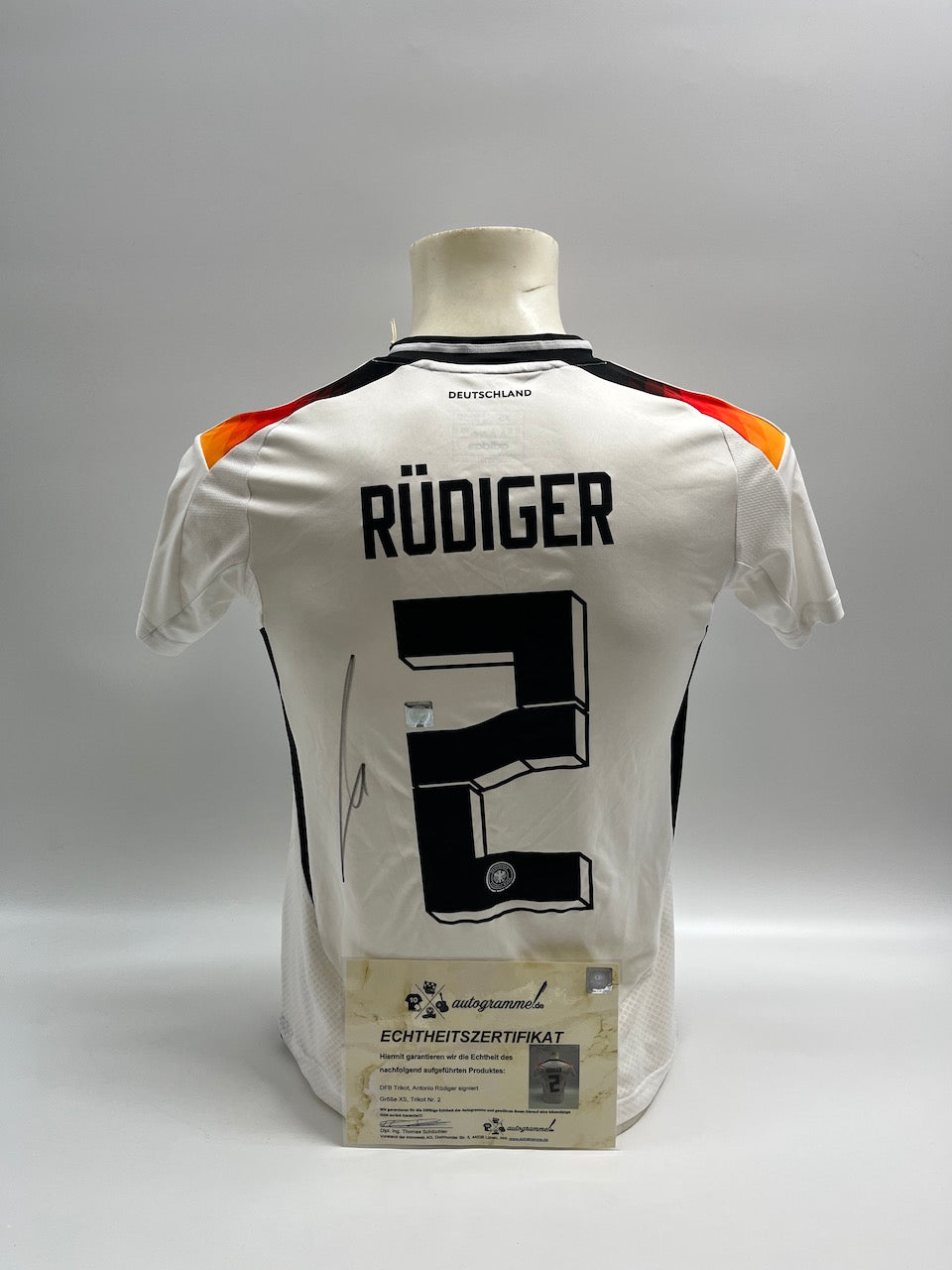 DFB jersey Antonio Rüdiger signed autographs Adidas COA XS