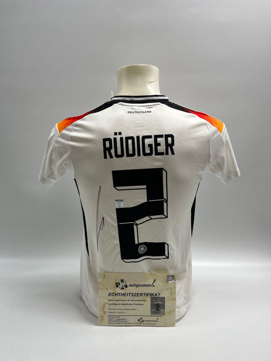 DFB Trikot Antonio Rüdiger signiert Autogramme Adidas COA XS