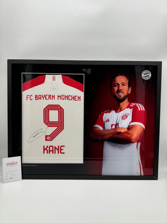 Bayern München Trikot Harry Kane signiert im Rahmen COA Adidas