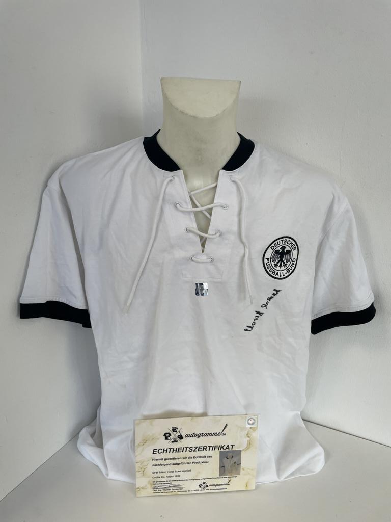 Deutschland Repro Trikot 1954 Horst Eckel signiert DFB Neu Autogramm Fußball Adidas XL