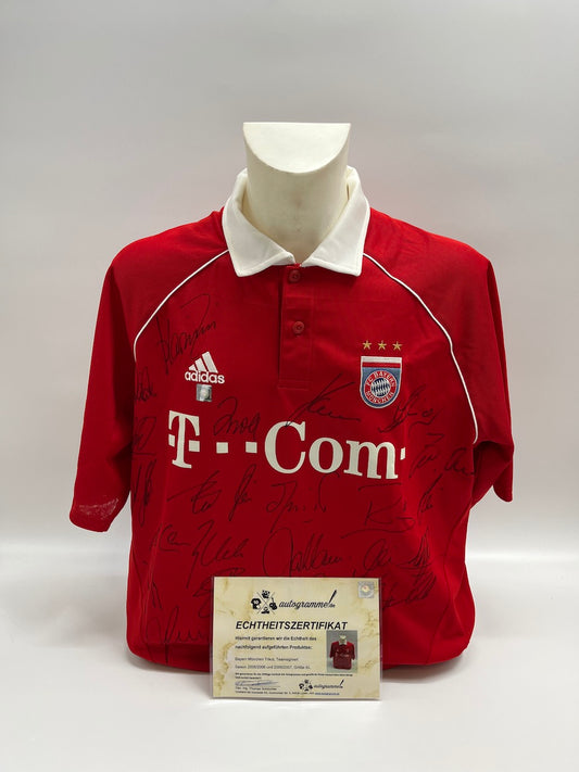 Bayern Munich jersey personally signed by Rainer Zobel Autograph COA Adidas size 176