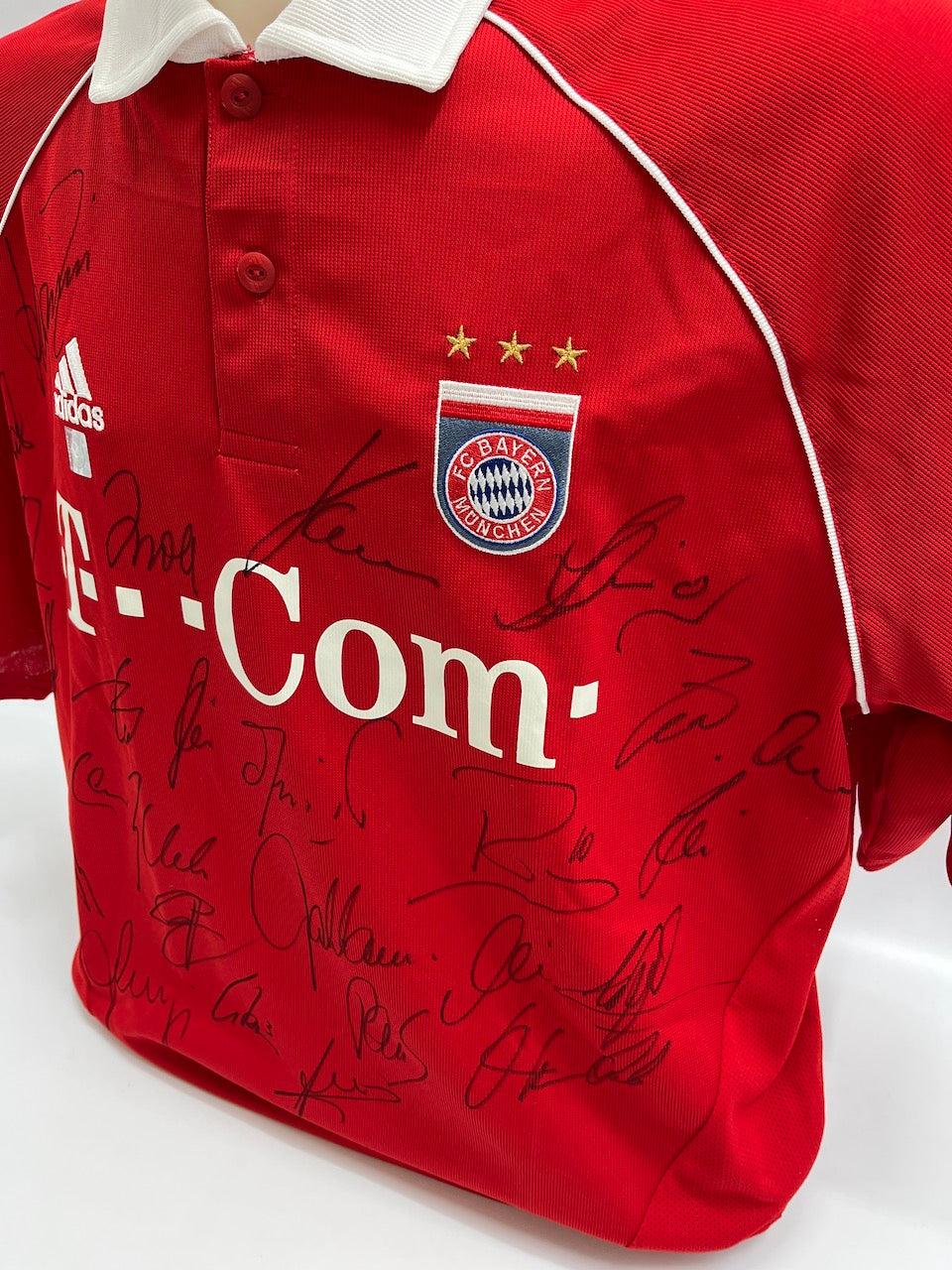 Bayern Munich jersey personally signed by Rainer Zobel Autograph COA Adidas size 176