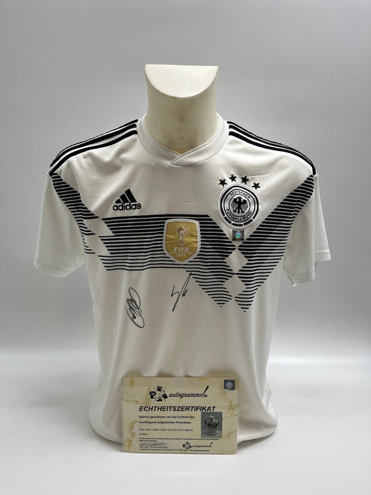 DFB jersey Mario Götze and Erik Durm signed autographs COA Adidas L