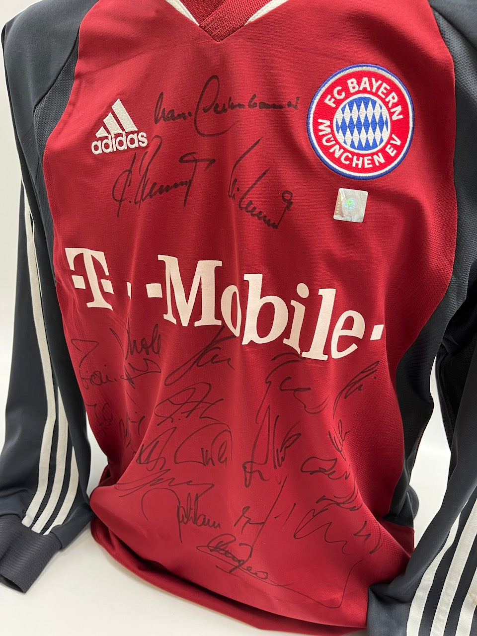 Bayern Munich Jersey 2003/2004 Team Signed Beckenbauer COA Adidas M