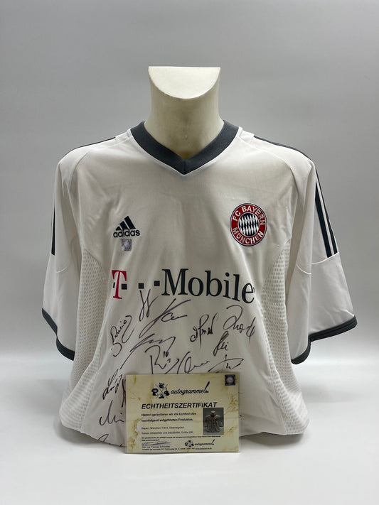 Bayern Munich Trikot 2002/2003 2003/2004 team signed football coa adidas 2xl