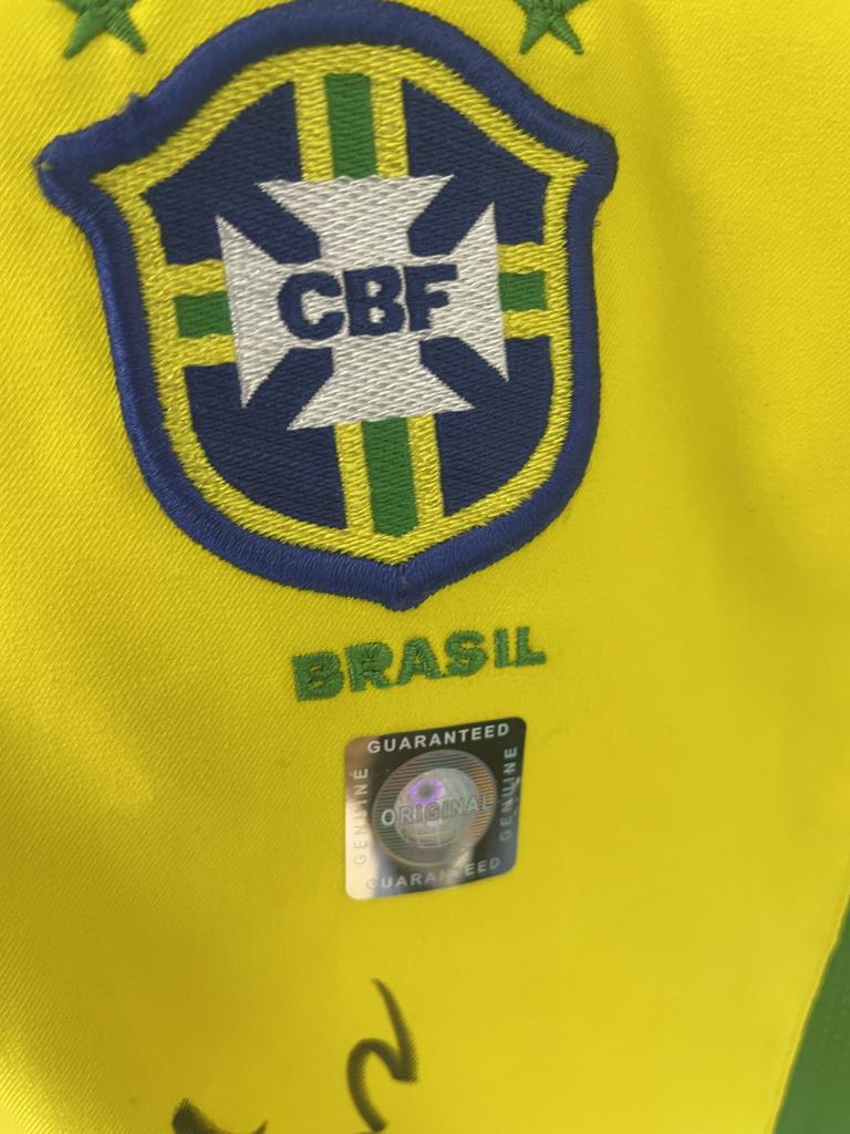 Brasilien Trikot WM 2002 Teamsigniert COA Fußball Nike Weltmeister Autogramm XXL