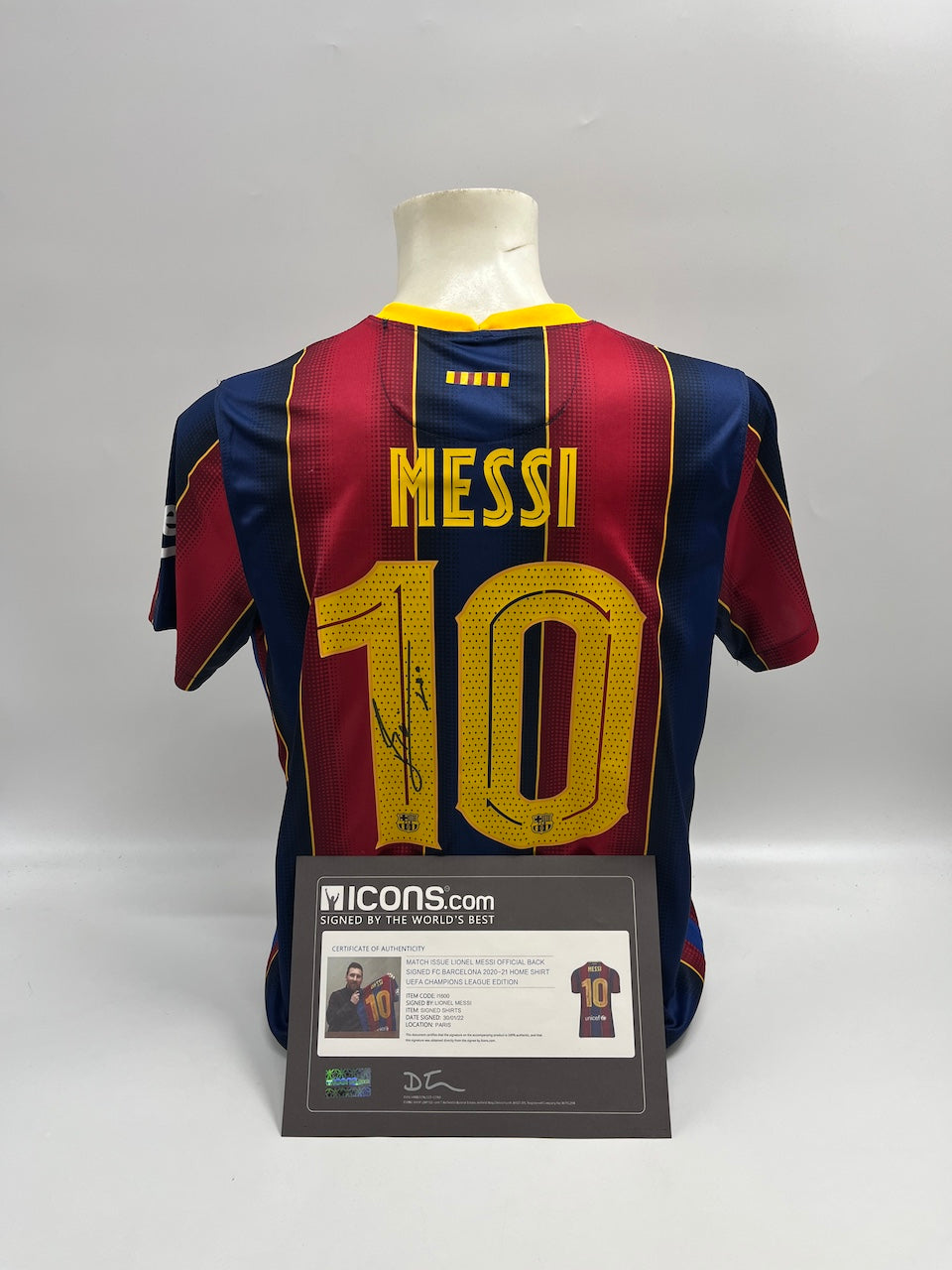 FC Barcelona Trikot Lionel Messi signiert Autogramm Nike COA neu L