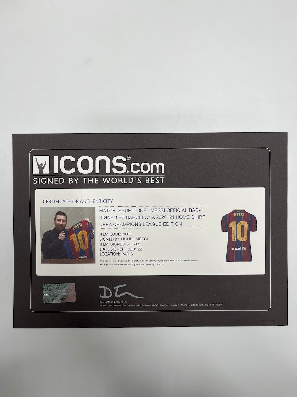 FC Barcelona Trikot Lionel Messi signiert Autogramm Nike COA neu L