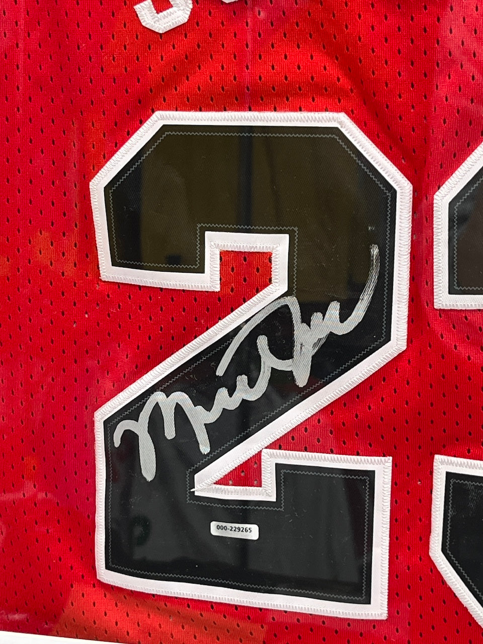 Chicago Bulls Jersey Michael Jordan signiert im Rahmen NBA