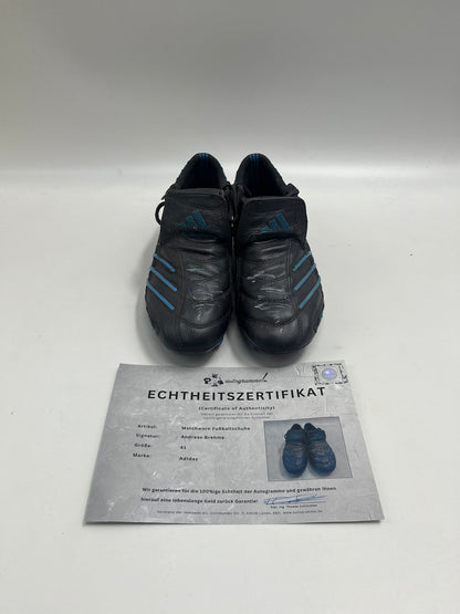 Matchworn Fußballschuhe Andreas Brehme signiert Adidas COA