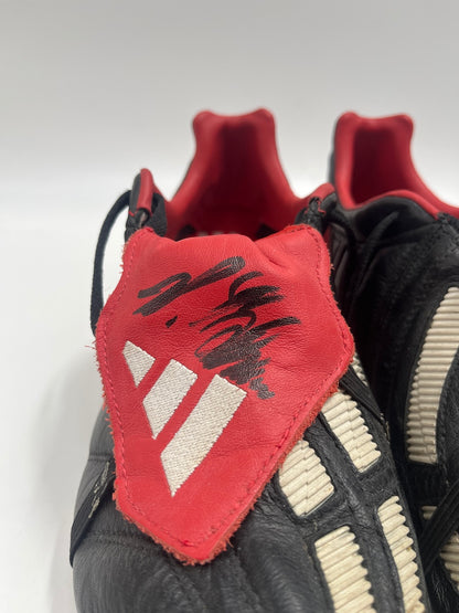 Matchworn Fußballschuhe Andreas Brehme signiert Adidas FCB COA