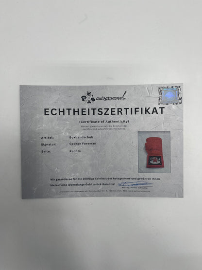 Boxhandschuh George Foreman signiert Autogramm Boxen limitiert 335/500