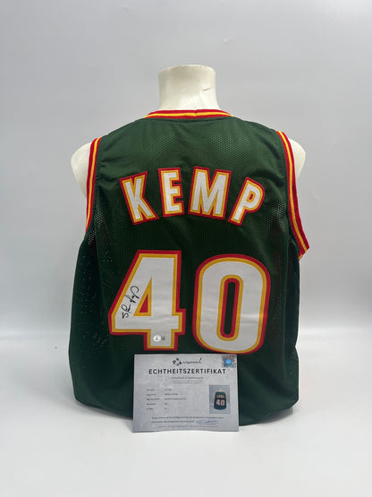 Seattle SuperSonics Jersey Shawn Kemp signiert NBA Basketball COA XL