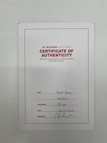 Bayern München Trikot Jamal Musiala signiert im Rahmen COA Adidas 92/100