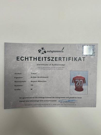 Bayern München Arijon Ibrahimovic signiert Autogramm Adidas COA neu M