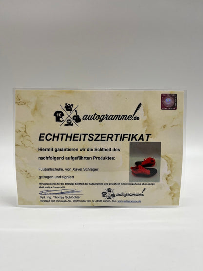 Matchworn soccer shoes Xaver Schlager signed Puma Coa