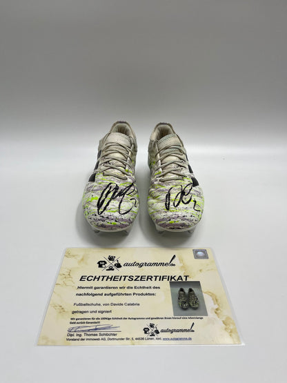 Matchworn soccer shoes Davide Calabria signed adidas coa