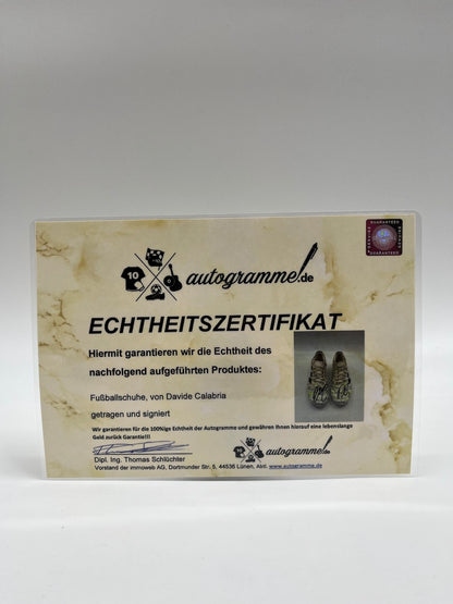 Matchworn soccer shoes Davide Calabria signed adidas coa