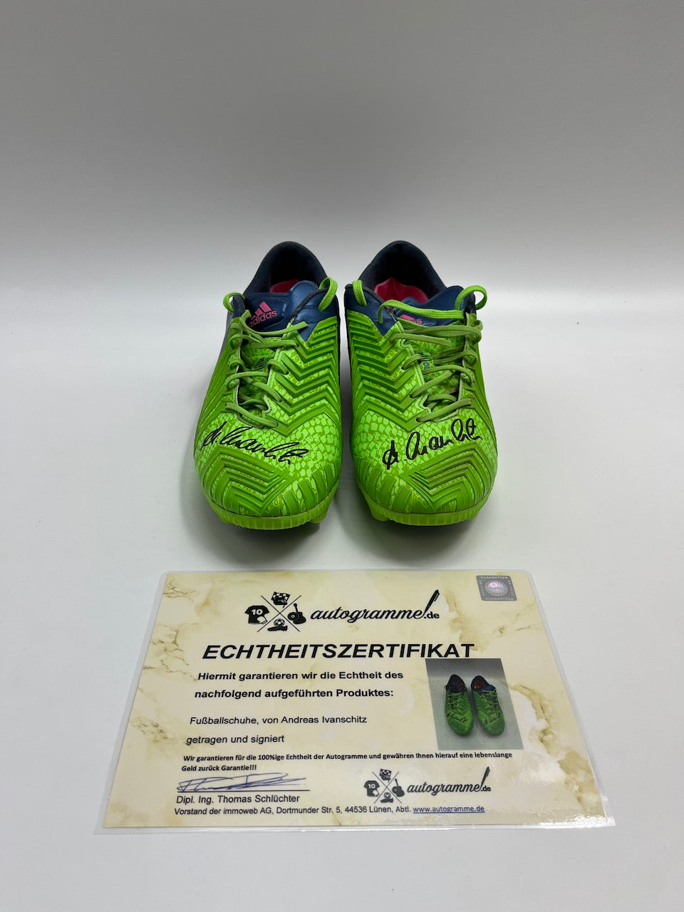 Matchworn soccer shoes Andreas Ivanschitz signed Adidas Coa