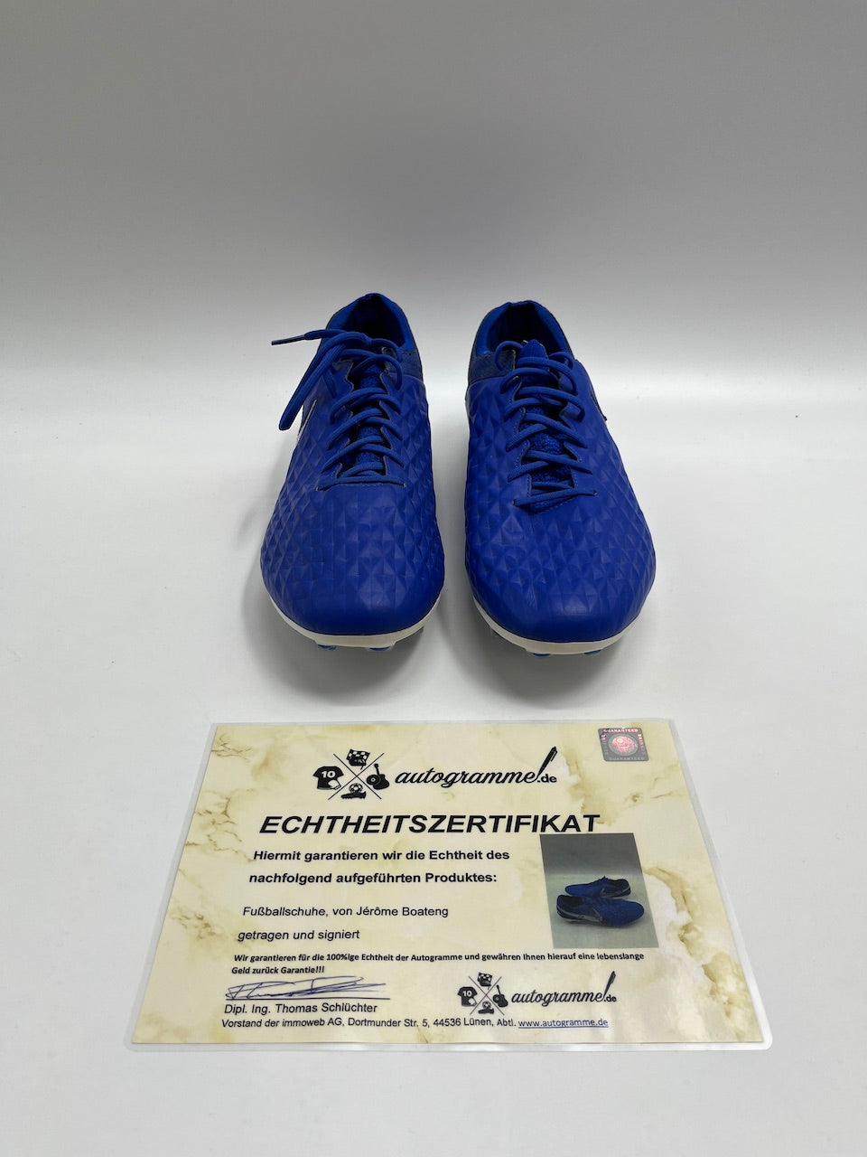 Matchworn soccer shoes Jerome Boateng signed Nike Coa