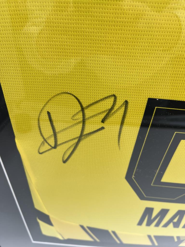 Borussia Dortmund Trikot Donyell Malen signiert im Rahmen Puma BVB neu