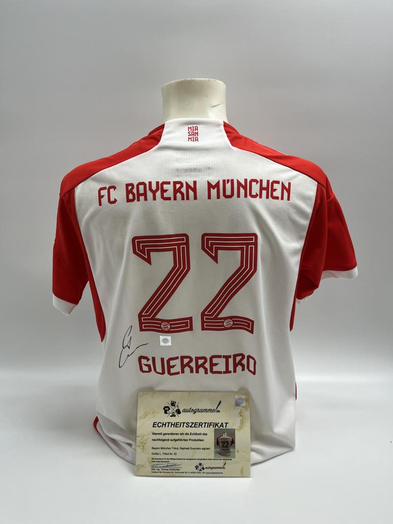 Bayern München Trikot Raphael Guerreiro signiert Autogramme Bundesliga Adidas L