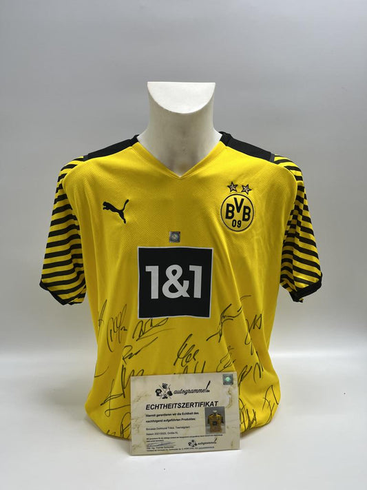 BVB Trikot 2021/2022 Teamsigniert Borussia Dortmund Haaland Bellingham Puma XL