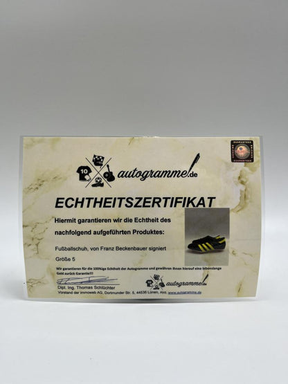 Football shoe Franz Beckenbauer signed football autograph shoe 5