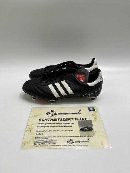 Football shoe Franz Beckenbauer signed football autograph shoe 42