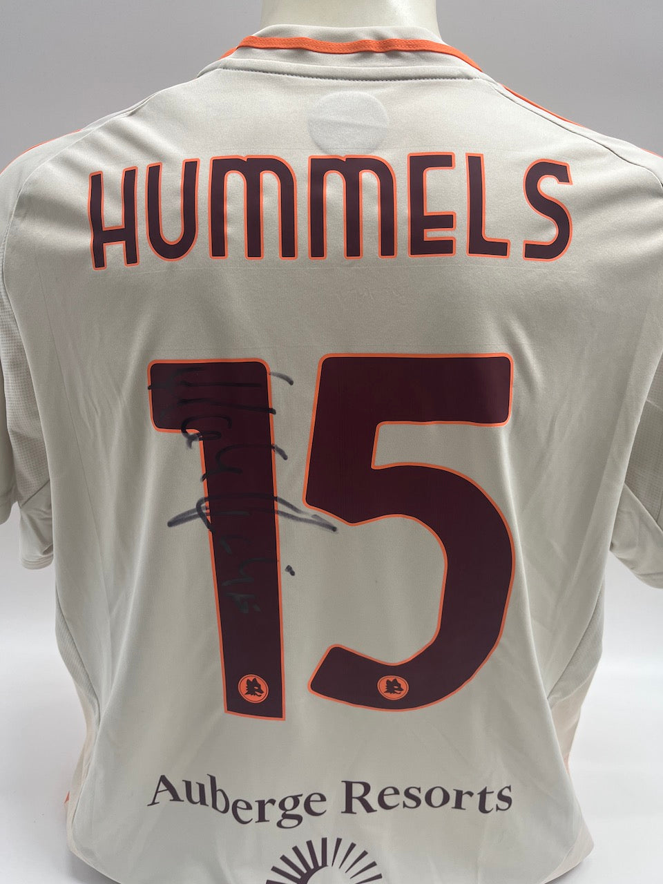 Matchworn AS Rom Trikot getragen & signiert von Mats Hummels Autogramm XL