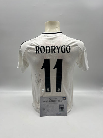 Real Madrid Trikot Rodrygo signiert Adidas COA LaLiga Autogramm 164