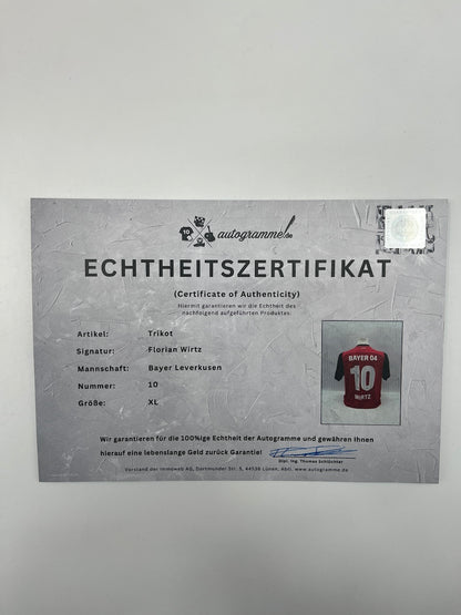 Bayer Leverkusen Trikot Florian Wirtz signiert Adidas COA Autogramm XL