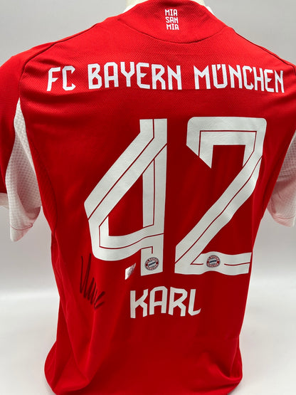 Bayern München Authentic-Trikot Lennart Karl signiert Autogramm Adidas COA M