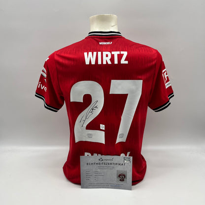 Bayer Leverkusen Trikot Florian Wirtz signiert Adidas COA Autogramm M