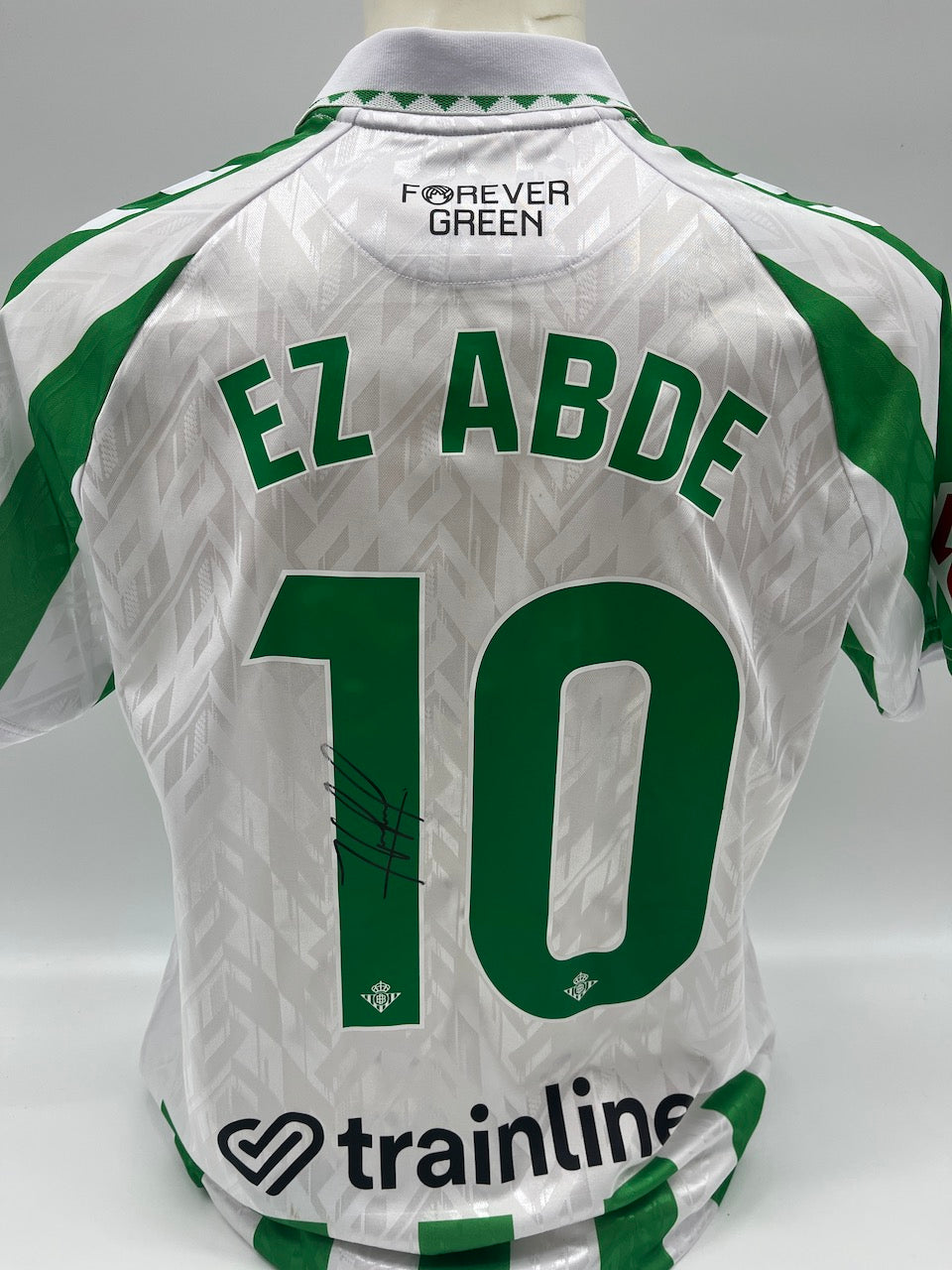 Matchworn Betis Sevilla Trikot getragen & signiert von Abde Ezzalzouli 25.01.2025